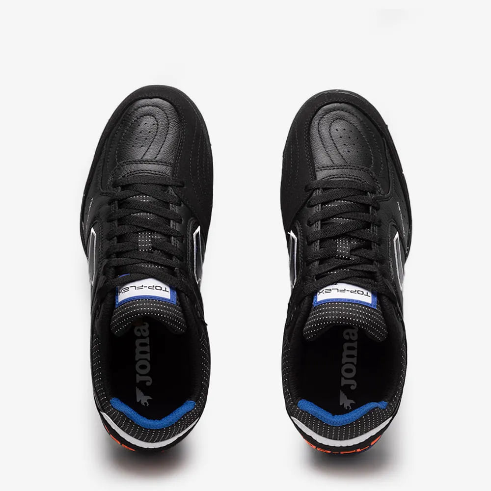 Chuteira de Society Joma Top Flex Masculina Preto Azul Laranja